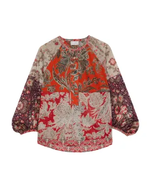 Pierre-Louis Mascia ダンテ パッチワーク バルーンスリーブ シャツ - サムネイル4