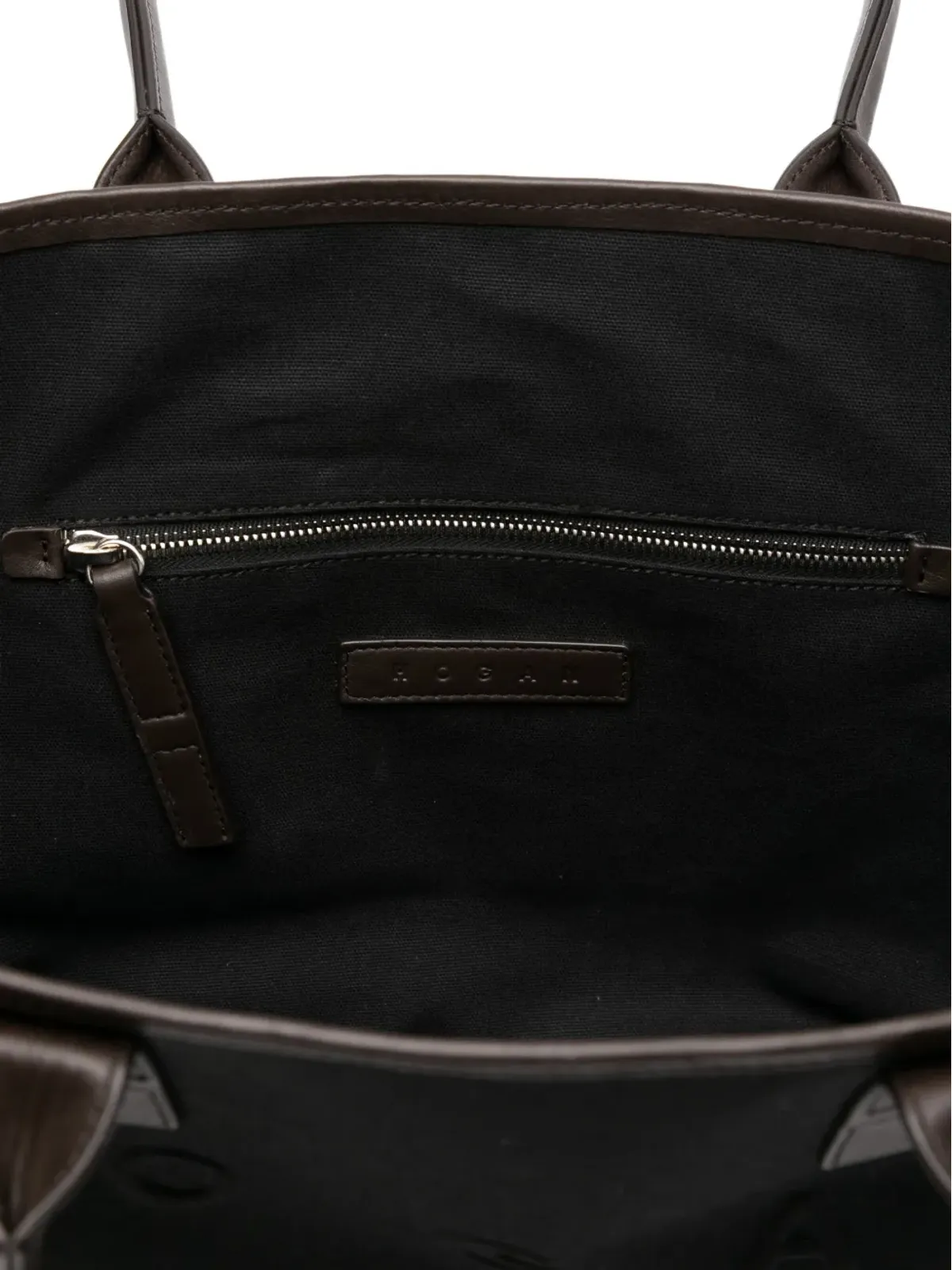 Hogan Script Shopping レザー・トリム トートバッグ - 画像5