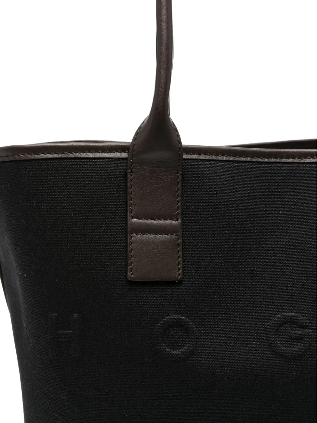 Hogan Script Shopping レザー・トリム トートバッグ - 画像4