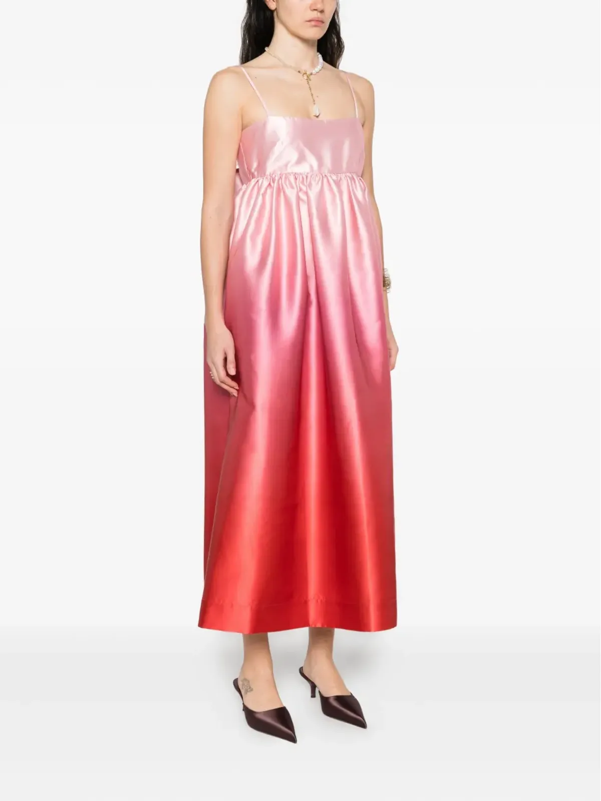 ALEMAIS Inez ombré midi dress - Pink - 画像3