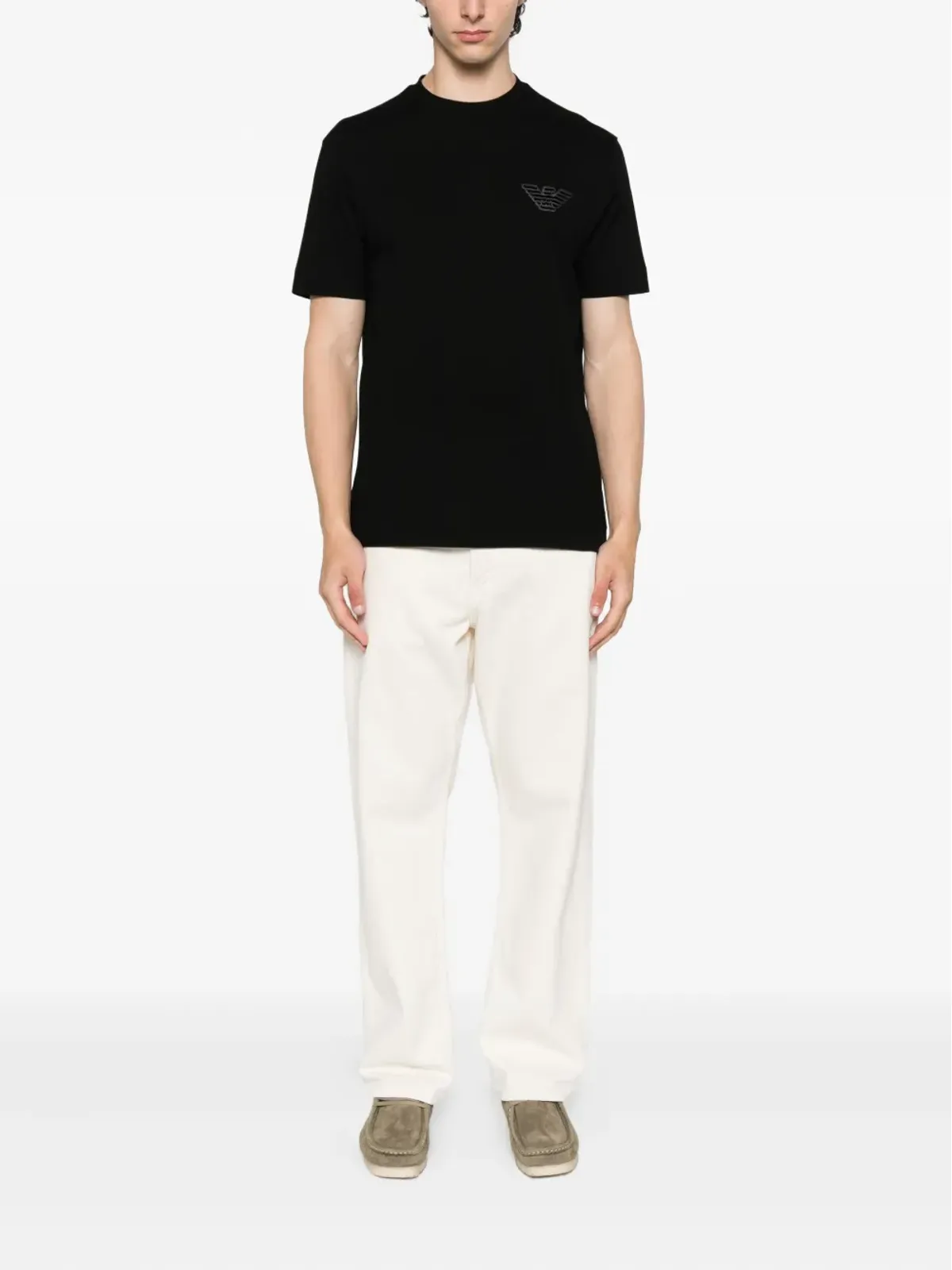 Emporio Armani イーグルエンブレム コットン Tシャツ - 画像2