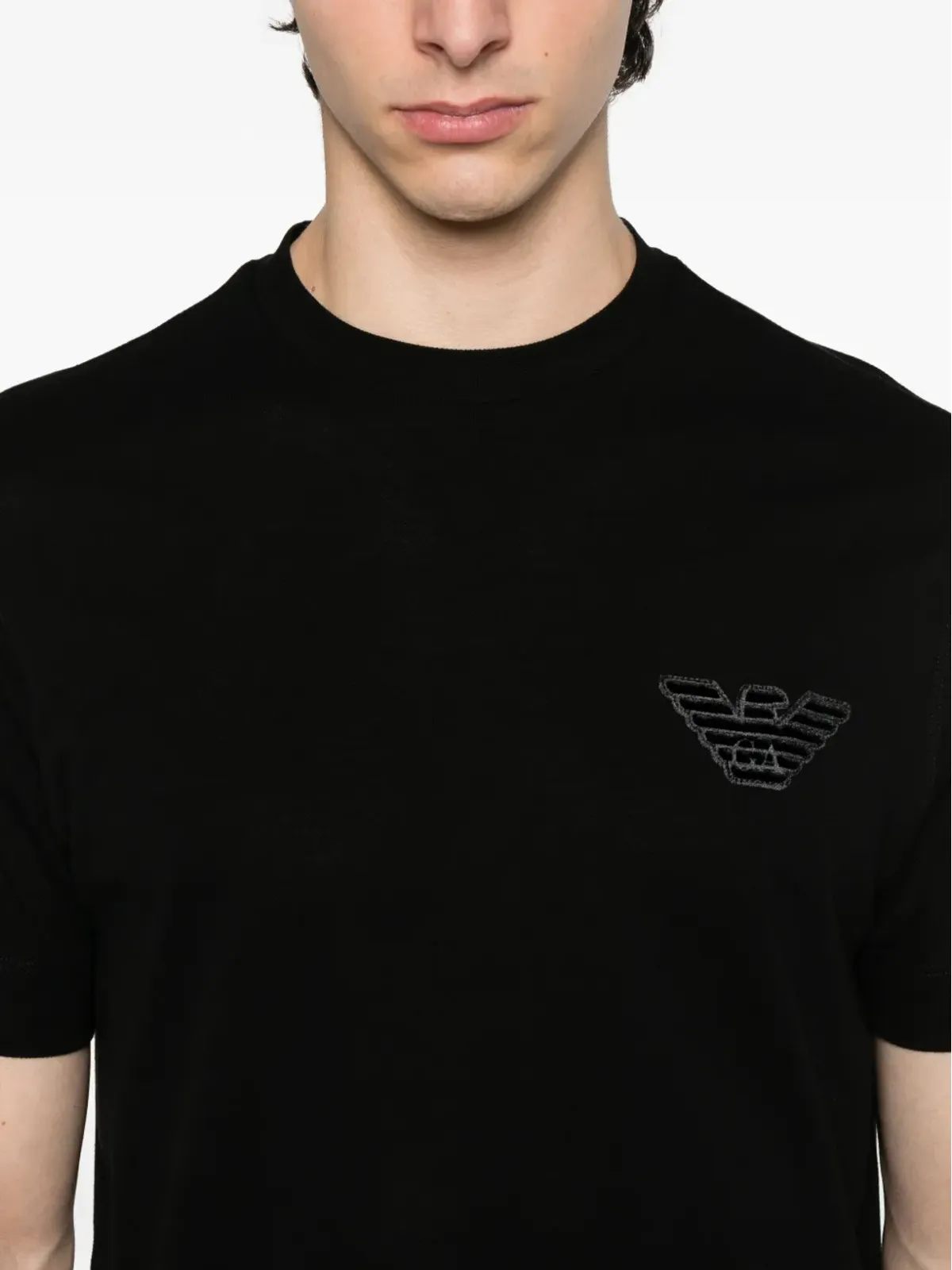 Emporio Armani イーグルエンブレム コットン Tシャツ - 画像4