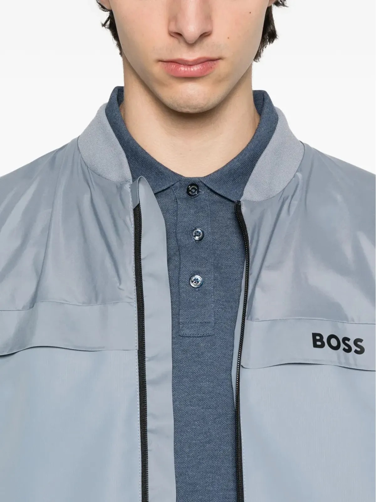 BOSS Gridlyte ジップフロント ノースリーブ ジレ - 画像5