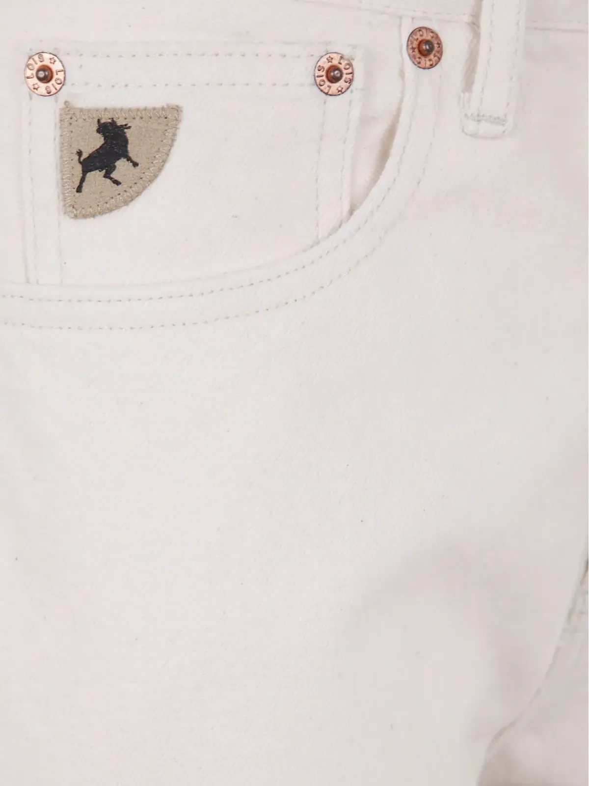 LOIS JEANS Lindsay logo-patch jeans - White - 画像3