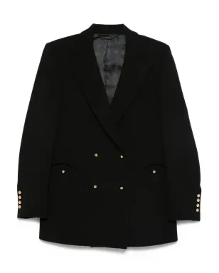 Blazé Milano ダブルブレストVネックブレザー ブラック - サムネイル1
