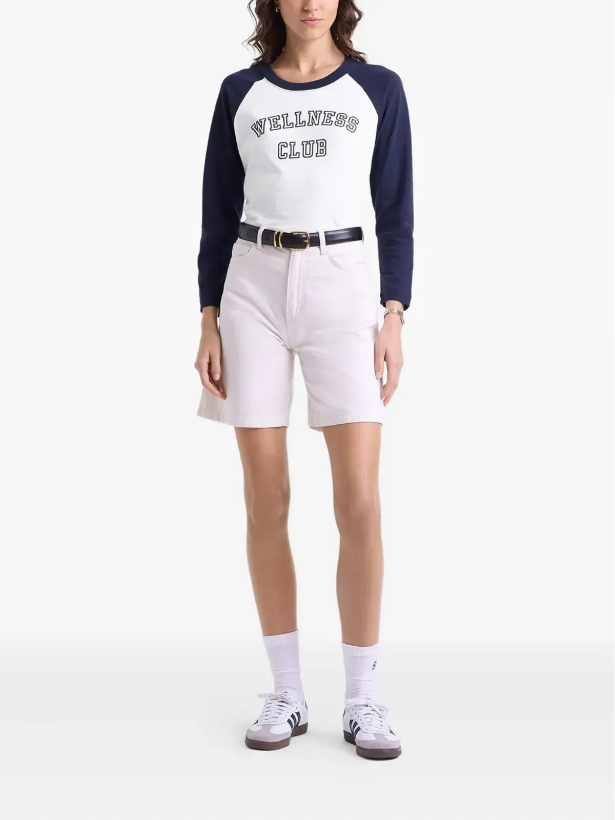Sporty & Rich Wellness Club three-quarter-sleeve top - Blue - 画像2