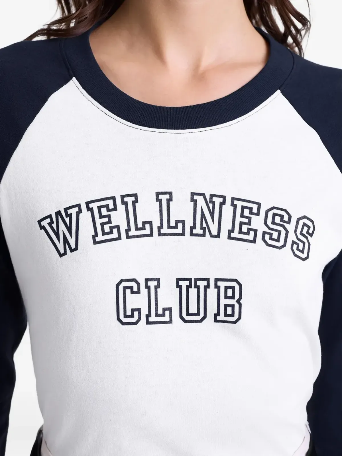 Sporty & Rich Wellness Club three-quarter-sleeve top - Blue - 画像4