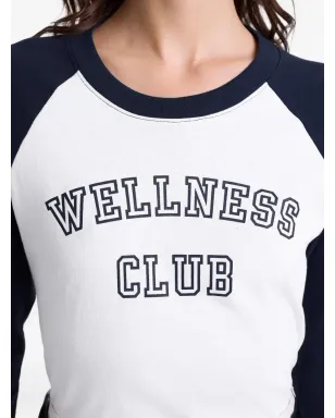Sporty & Rich Wellness Club three-quarter-sleeve top - Blue - サムネイル4