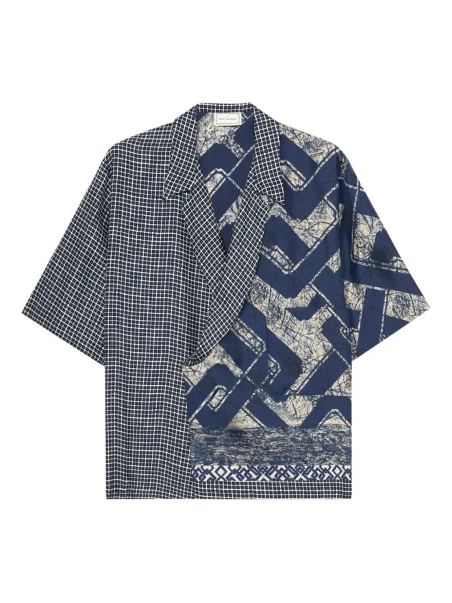 Pierre-Louis Mascia Pierre-Louis Mascia プリントシルクシャツ - ブルーの商品画像