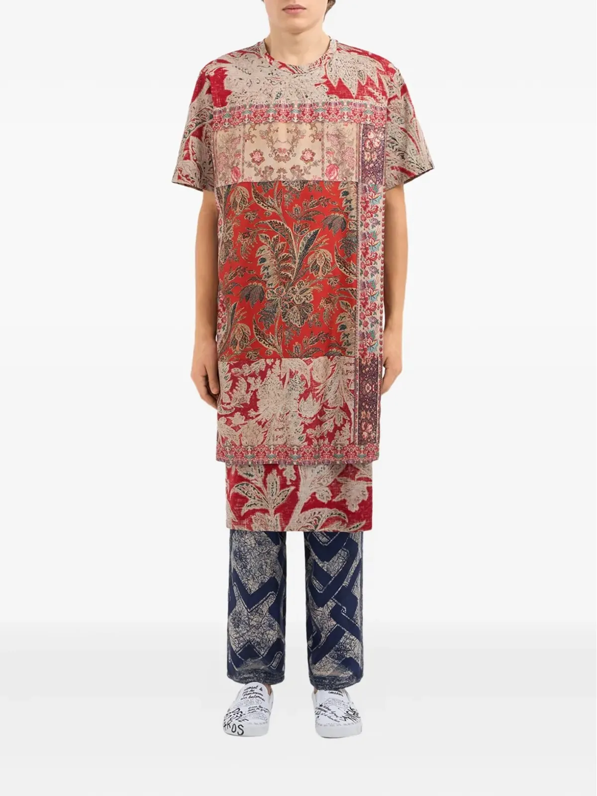 Pierre-Louis Mascia パッチワークプリント Tシャツ - 画像2