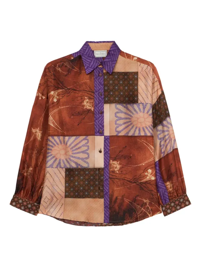 Pierre-Louis Mascia Pierre-Louis Mascia パッチワークプリントシャツの商品画像
