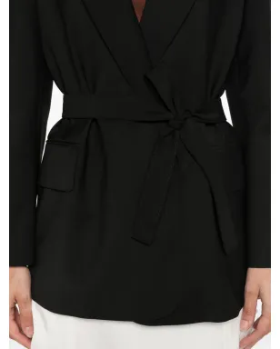Max Mara ベルト付きラップジャケット（ブラック） - サムネイル5