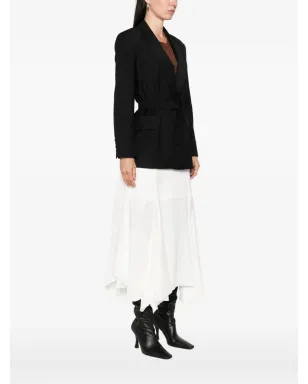 Max Mara ベルト付きラップジャケット（ブラック） - サムネイル3