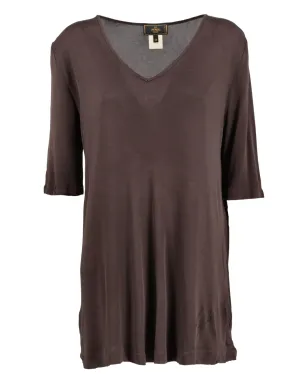 Fendi Pre-Owned VネックTシャツ ブラウン - サムネイル1