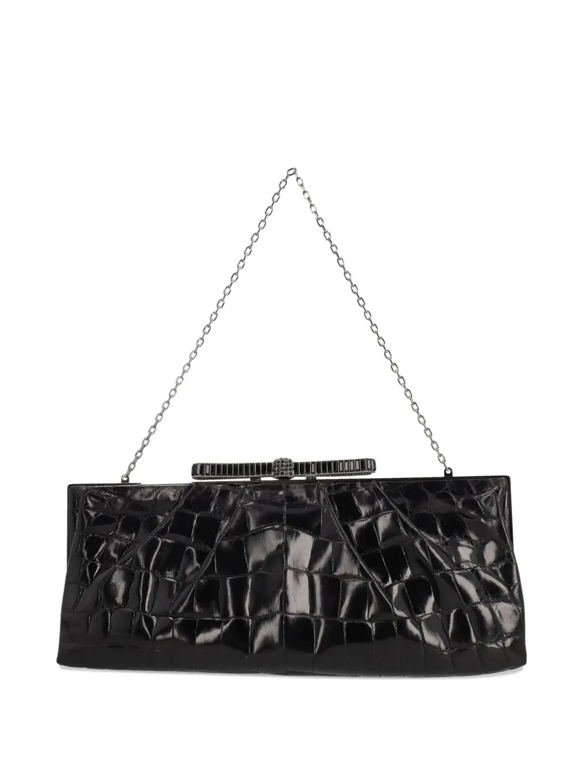 Valentino Garavani Pre-Owned クロコダイルエンボスド クラッチバッグ - 画像2