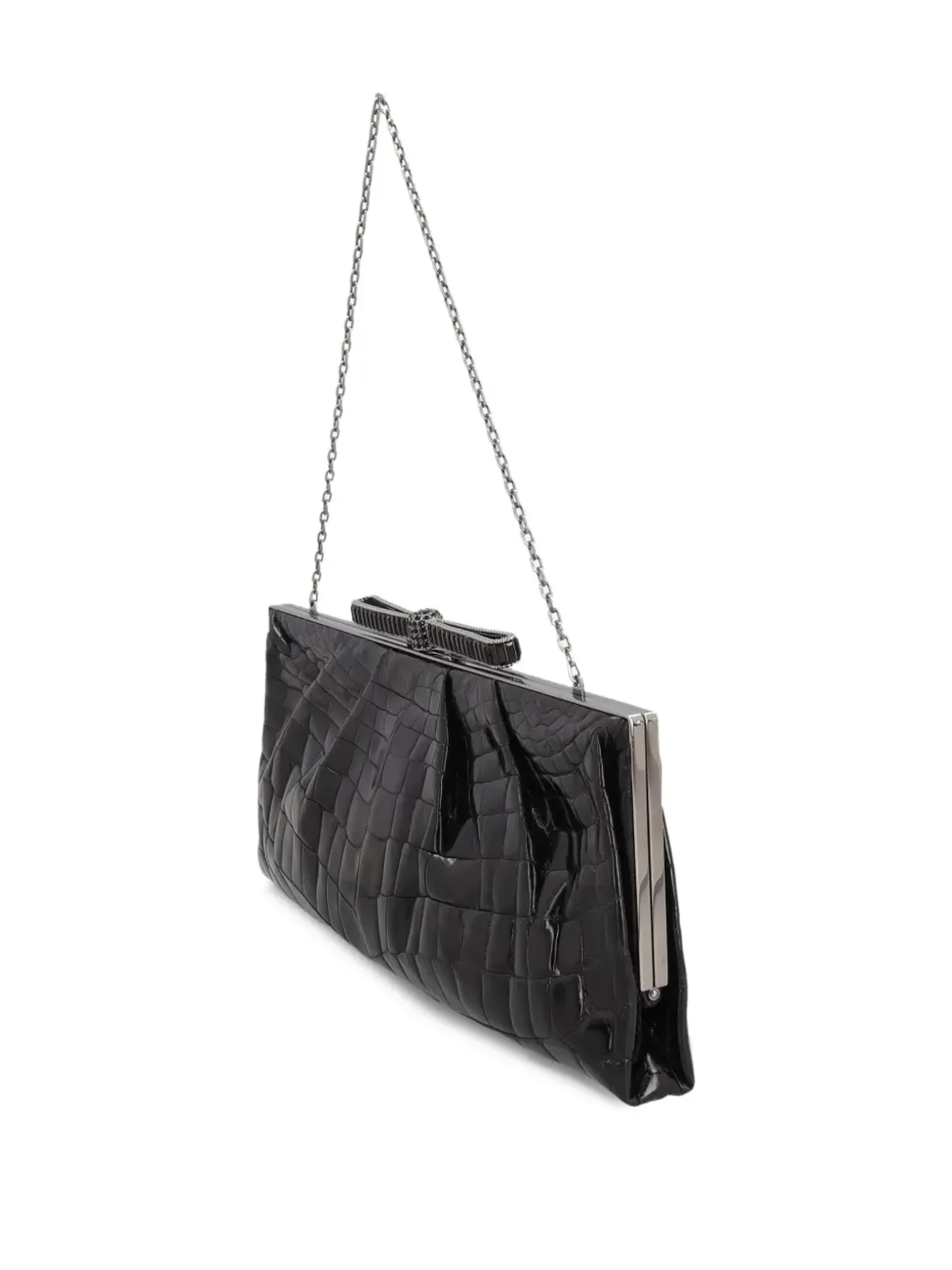 Valentino Garavani Pre-Owned クロコダイルエンボスド クラッチバッグ - 画像3