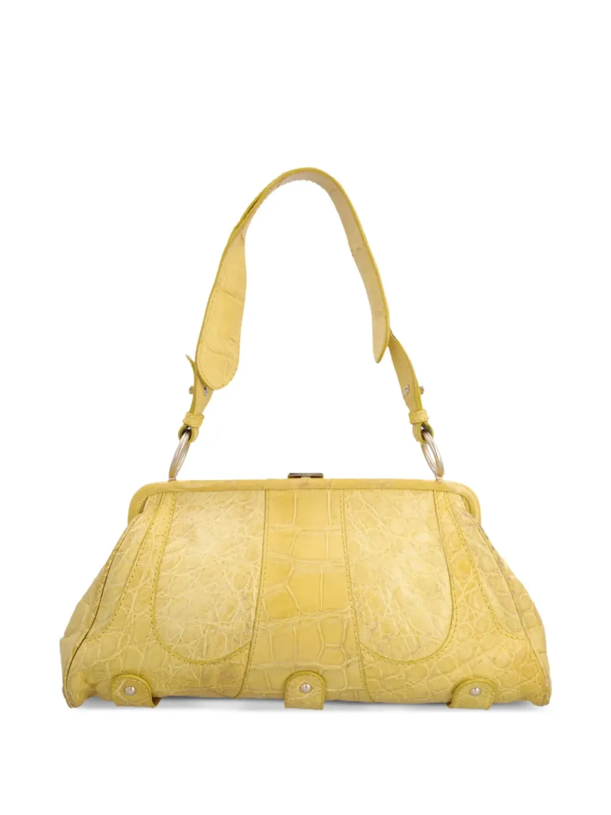 Valentino Garavani Pre-Owned ヴィンテージ クロコダイルエンボス ショルダーバッグ - 画像2