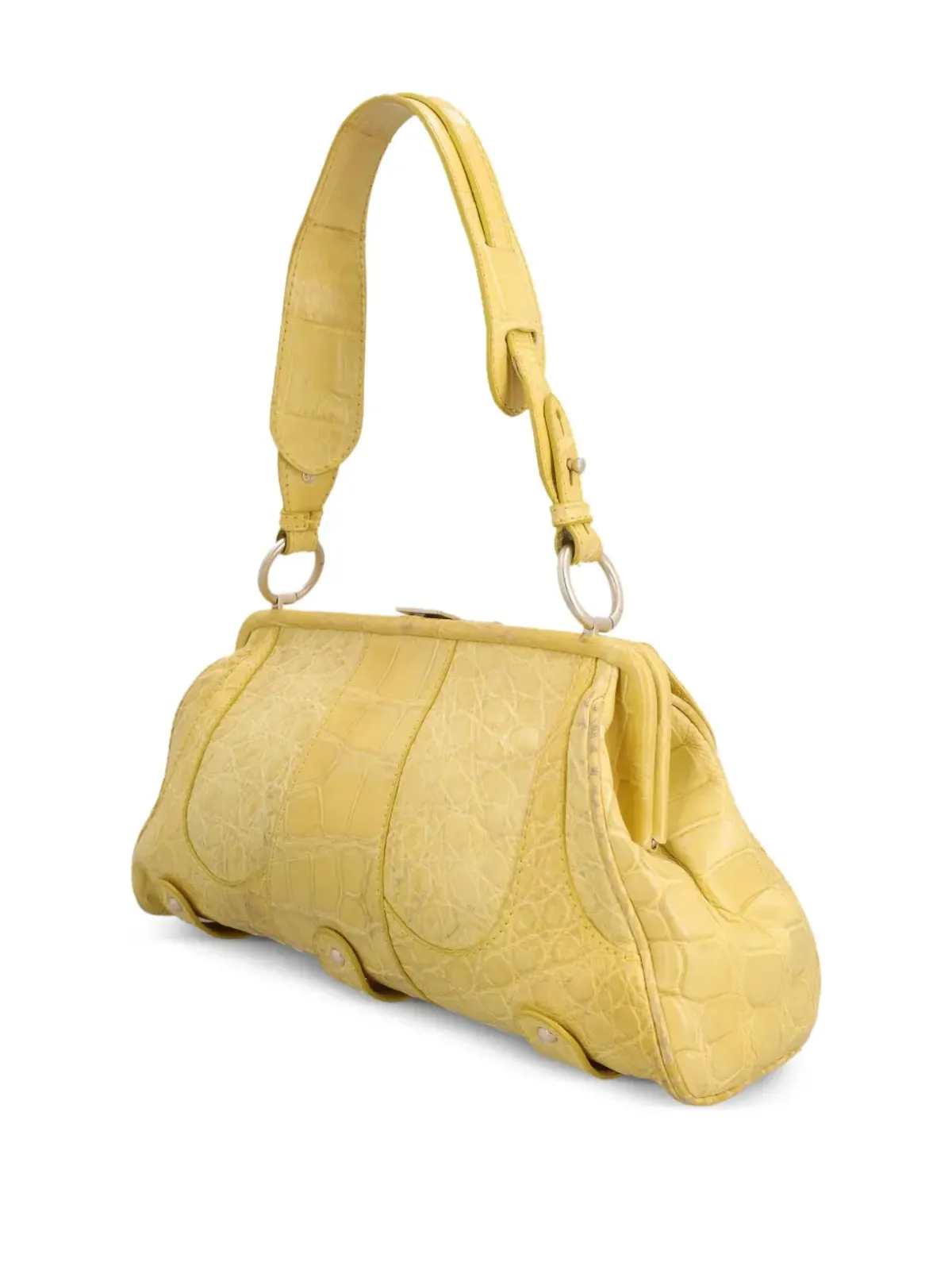 Valentino Garavani Pre-Owned ヴィンテージ クロコダイルエンボス ショルダーバッグ - 画像4