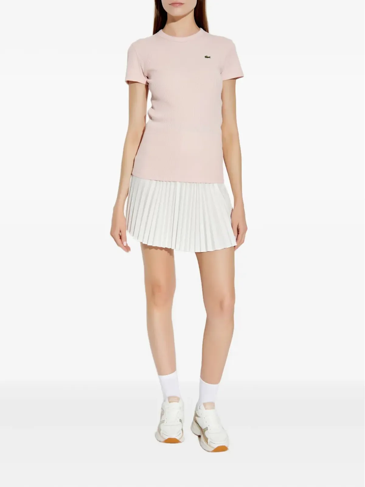 Lacoste ロゴパッチ クルーネック Tシャツ - 画像2