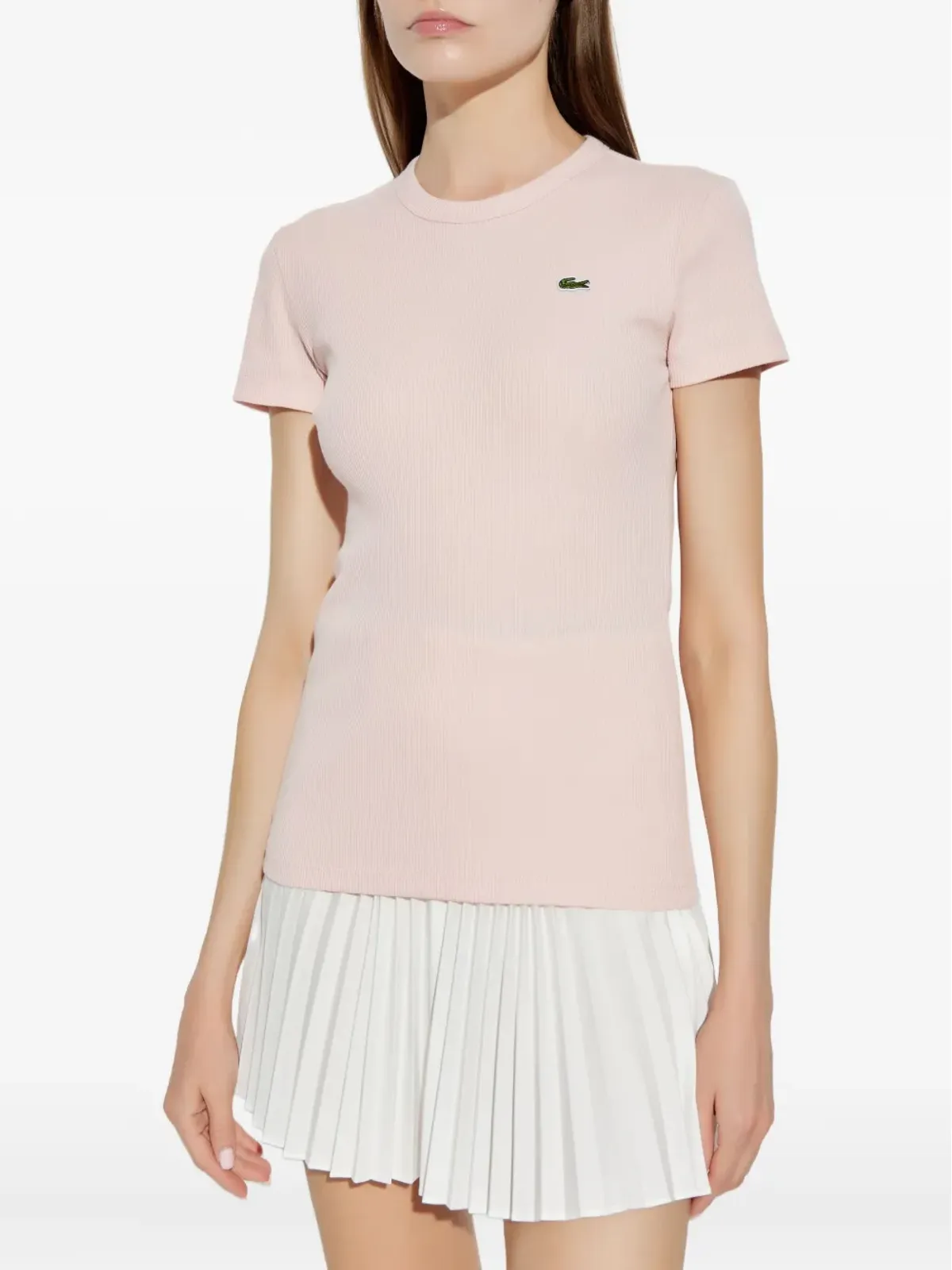 Lacoste ロゴパッチ クルーネック Tシャツ - 画像3