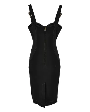 Versace Jeans Couture バックル装飾の縫い目ディテールドレス - サムネイル2