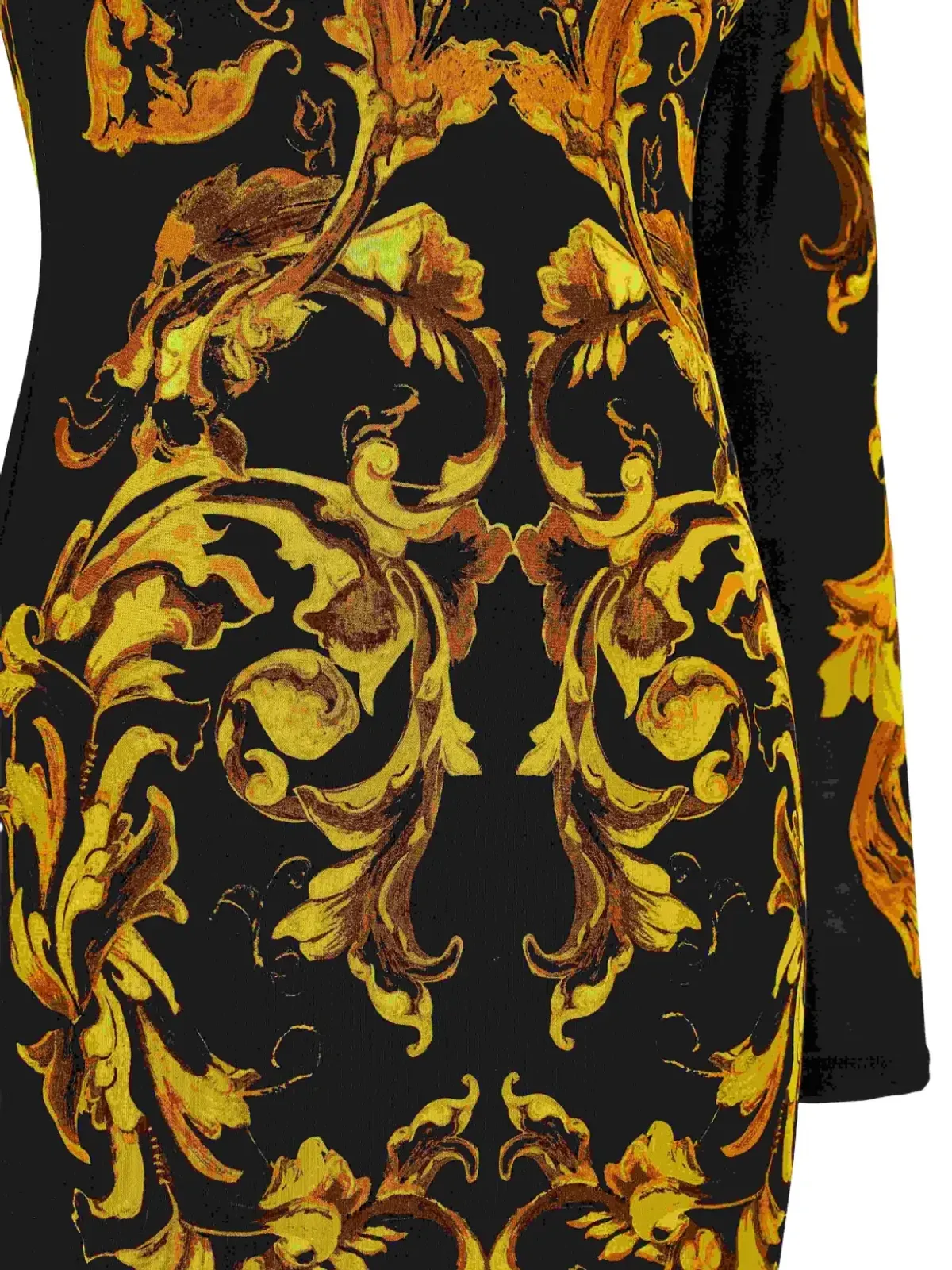 Versace Jeans Couture バロック風プリント ロングスリーブドレス - ブラック - 画像4