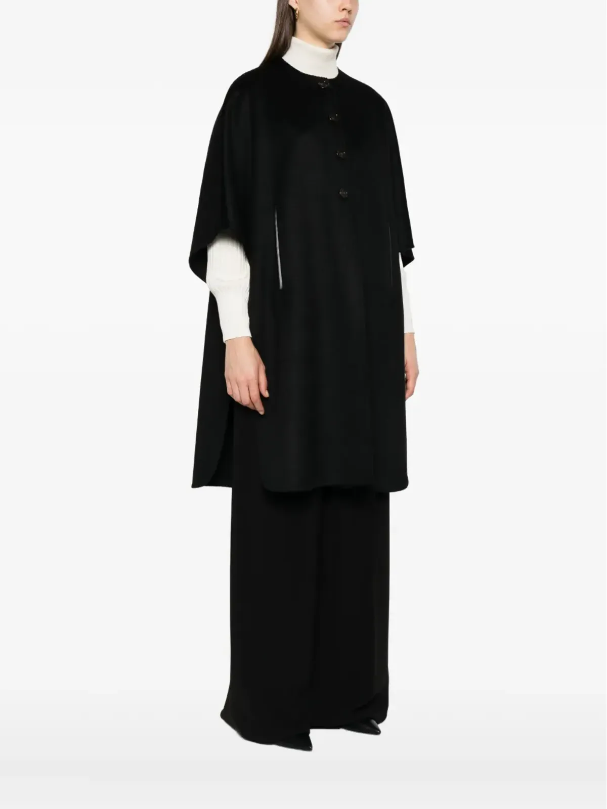 Max Mara ボタン留めショートスリーブケープ - 画像3