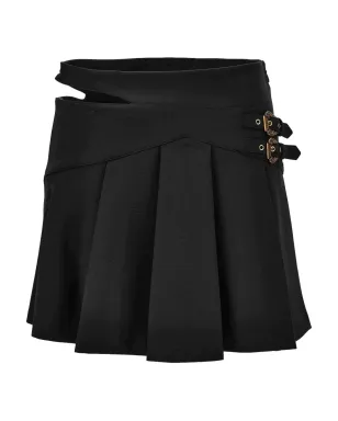 Versace Jeans Couture プリーツバックル留めスカート - ブラック - サムネイル1