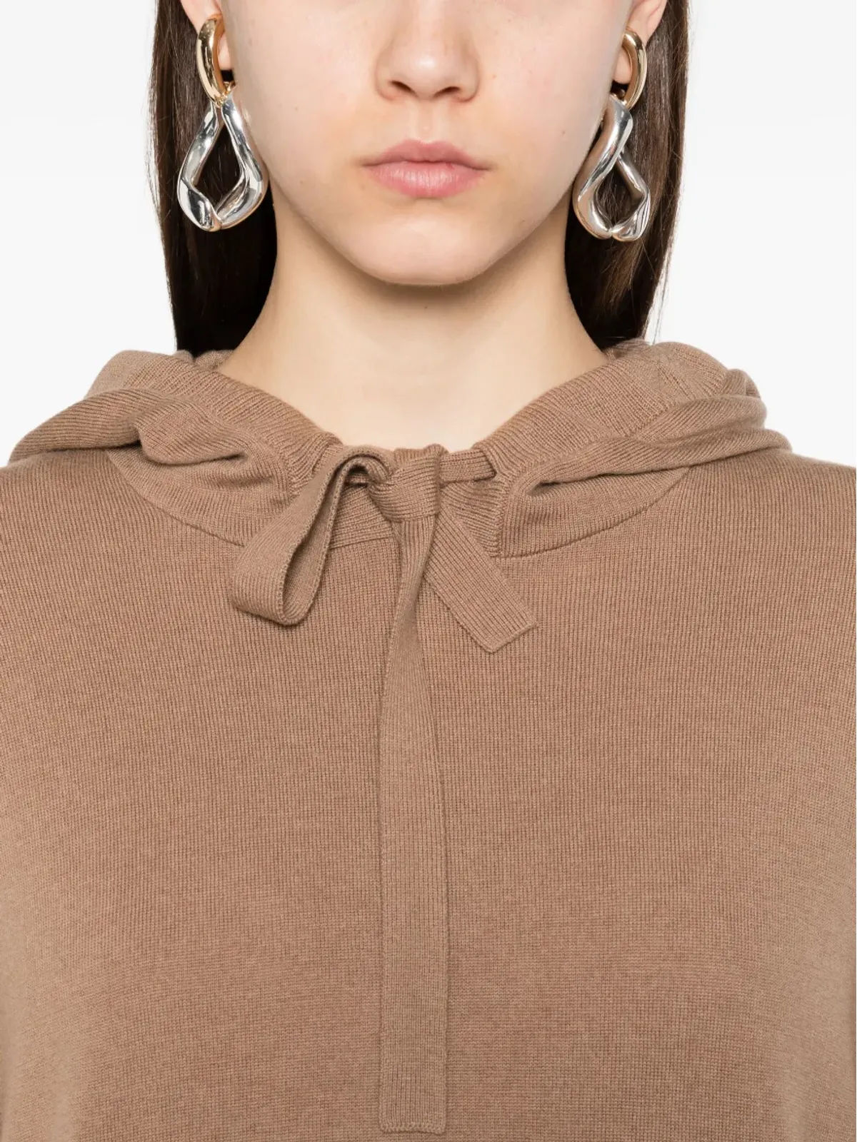 S Max Mara フード付きニットセーター - 画像5