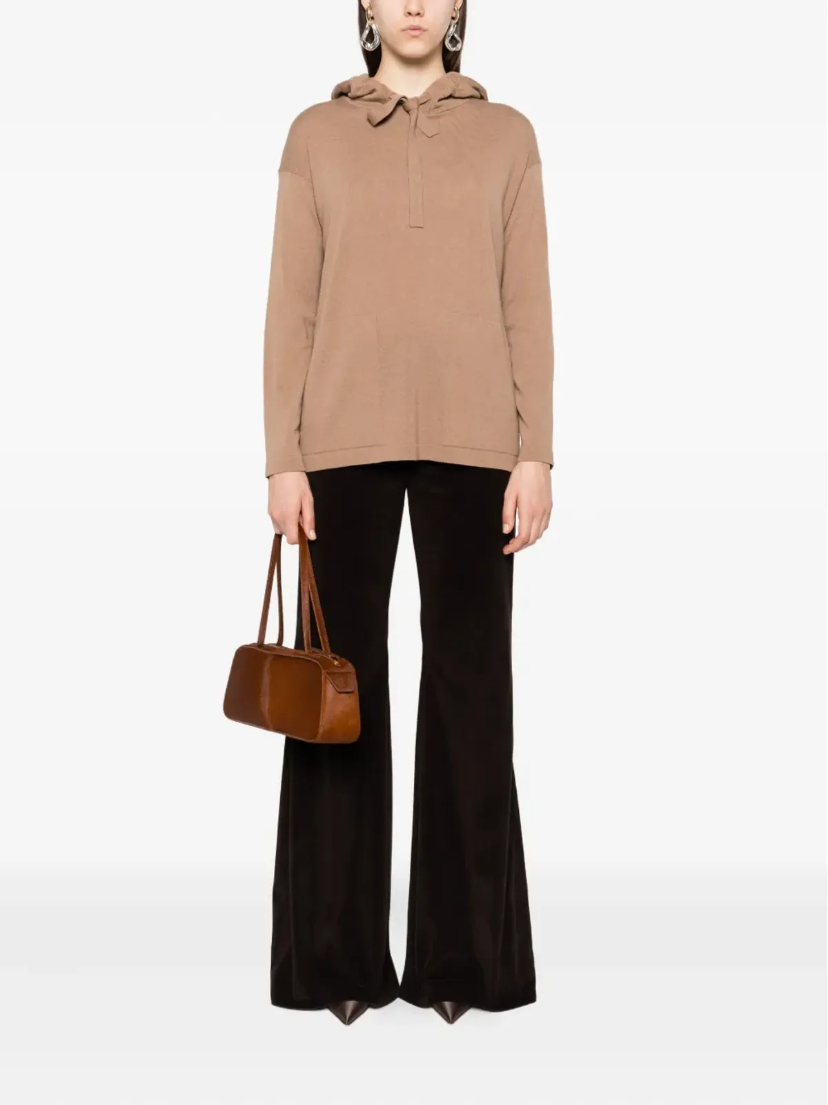 S Max Mara フード付きニットセーター - 画像2