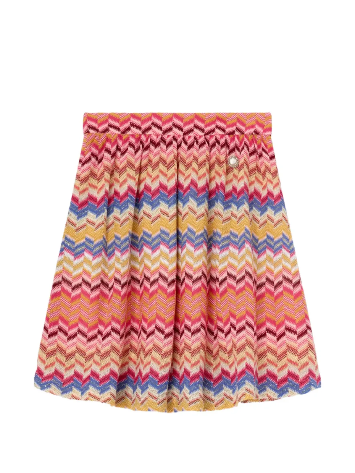 Missoni Kids ジグザグ柄スカート - ピンク - 画像1