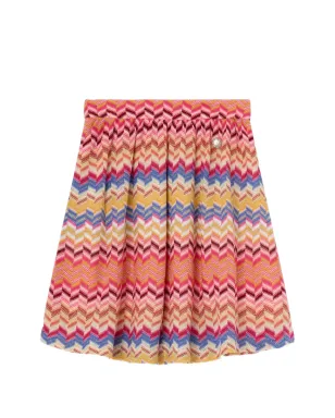 Missoni Kids ジグザグ柄スカート - ピンク - サムネイル1
