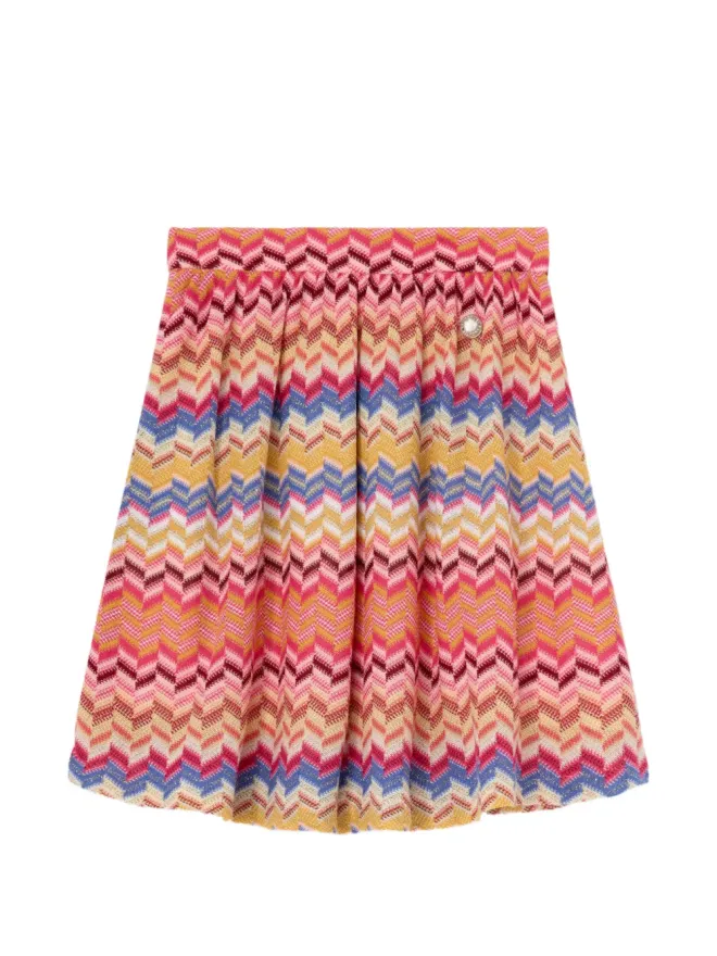 Missoni Kids Missoni Kids ジグザグ柄スカート - ピンクの商品画像