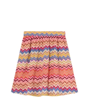 Missoni Kids ジグザグ柄スカート - ピンク - サムネイル2