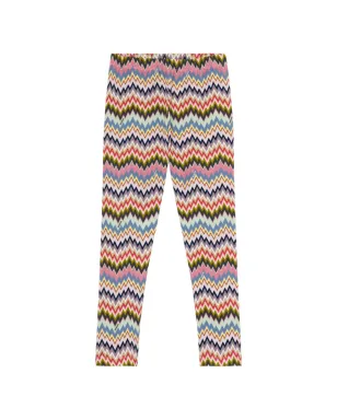Missoni Kids ジグザグ柄レギンス - ピンク - サムネイル1