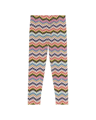 Missoni Kids ジグザグ柄レギンス - ピンク - サムネイル2