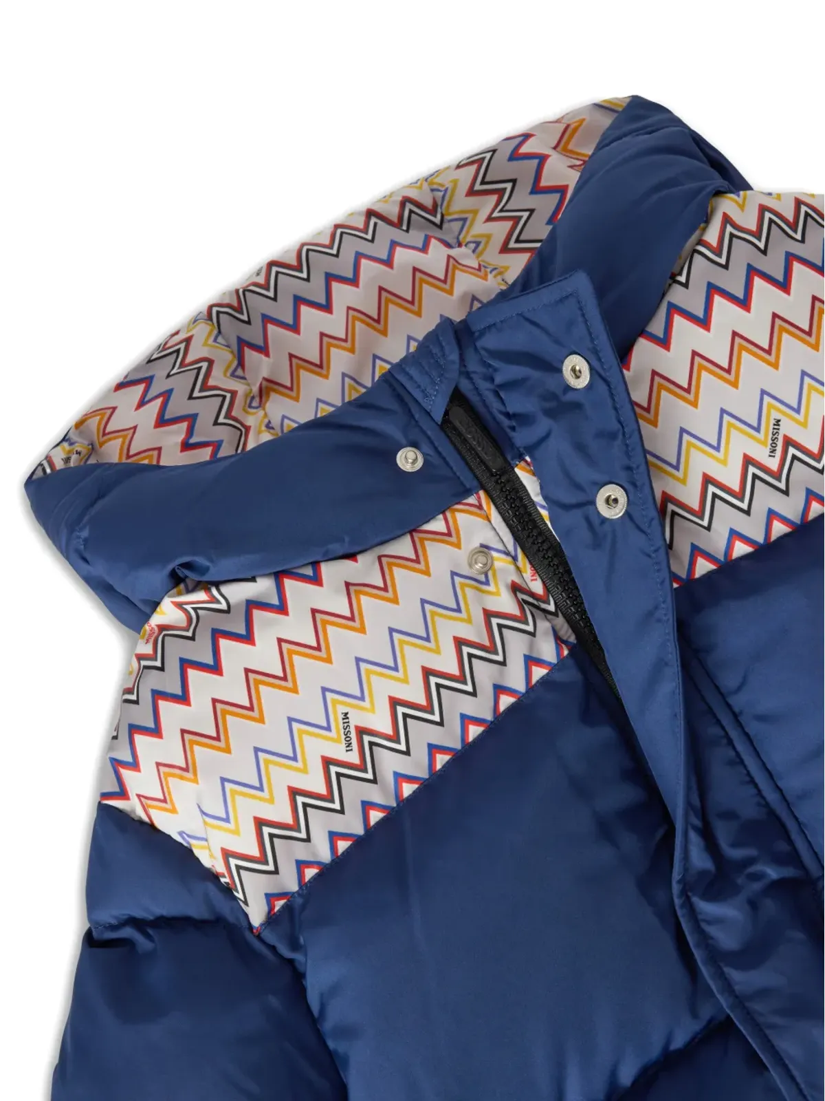 Missoni Kids zigzag-detail padded jacket - Blue - 画像3