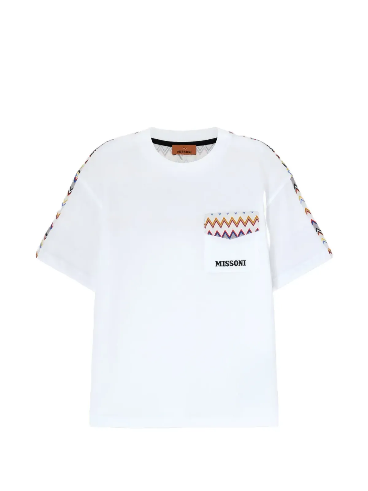 Missoni Kids 胸ポケット付きジグザグ柄Tシャツ - 画像1