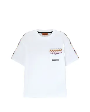 Missoni Kids 胸ポケット付きジグザグ柄Tシャツ - サムネイル1