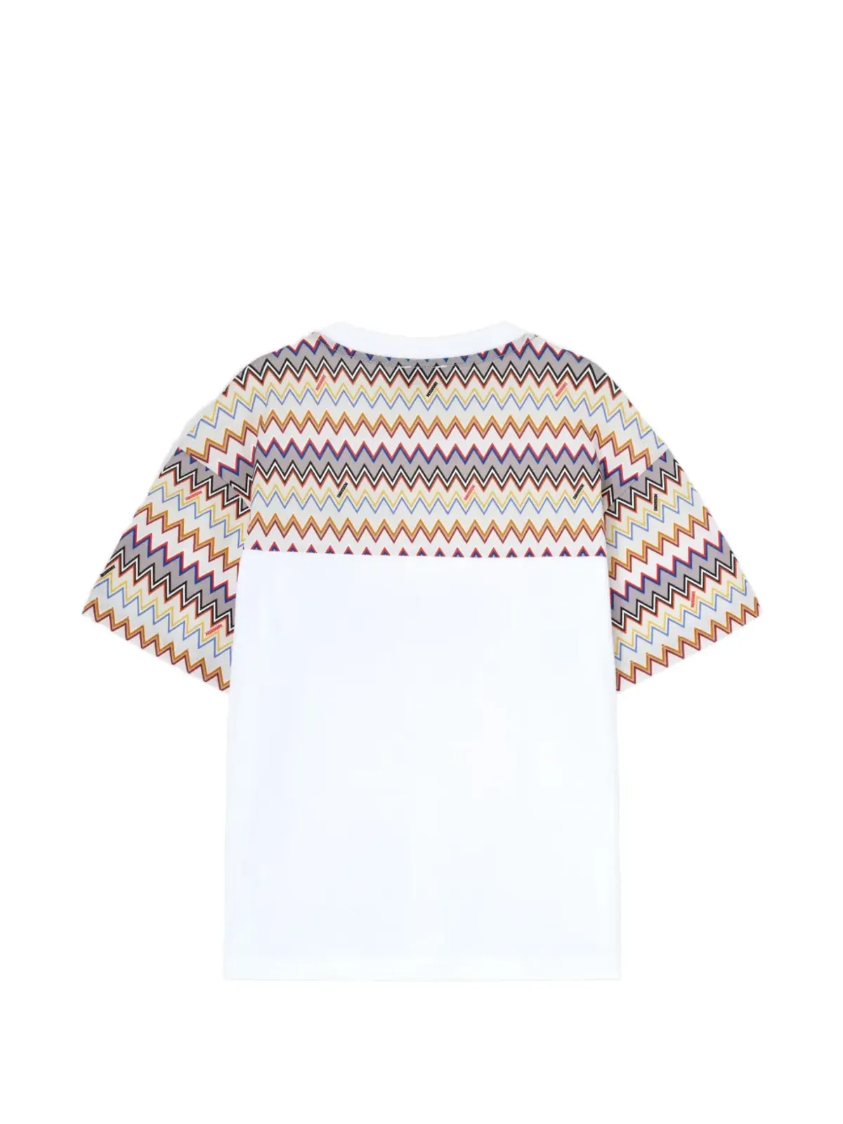 Missoni Kids 胸ポケット付きジグザグ柄Tシャツ - 画像2