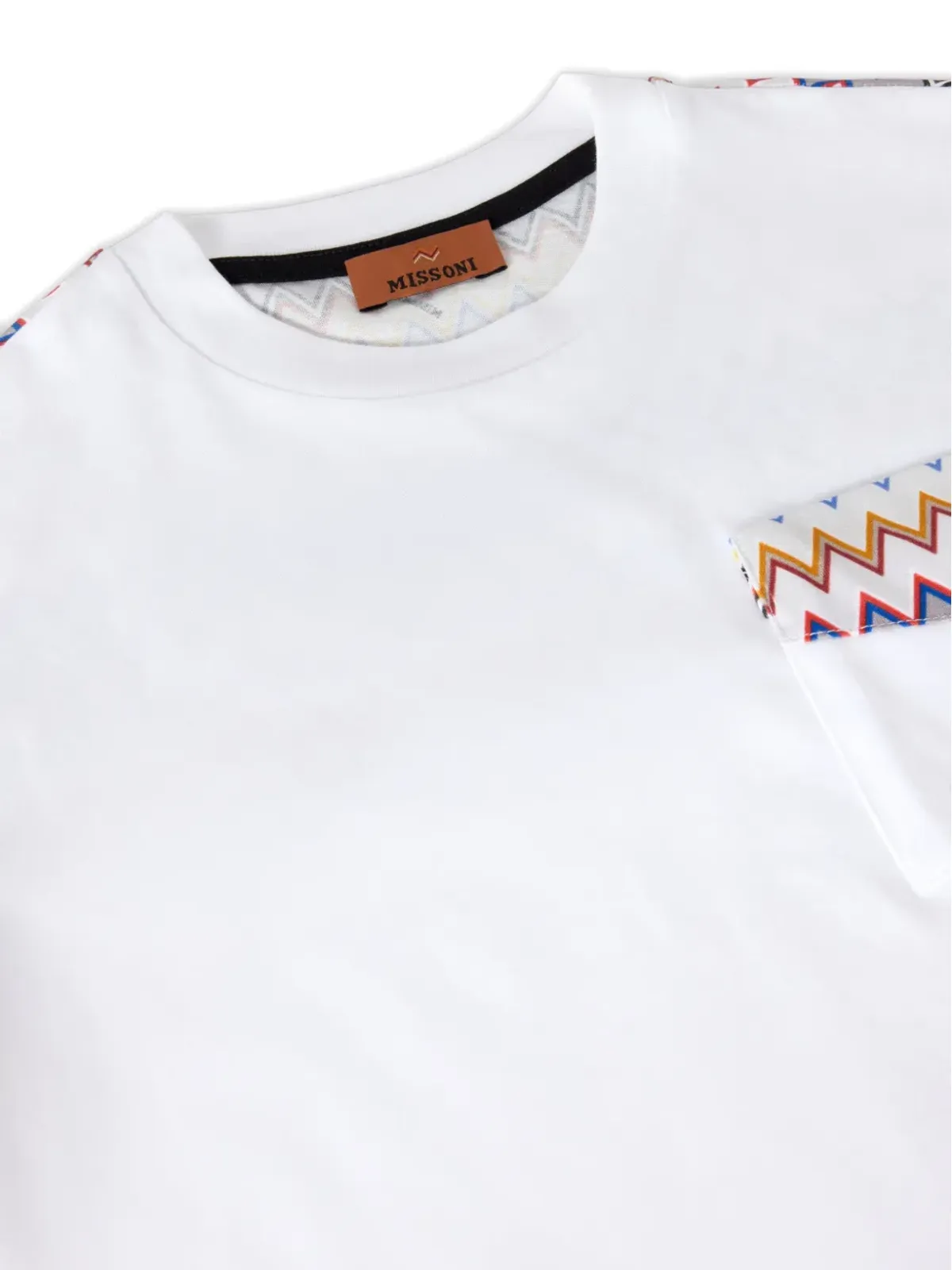 Missoni Kids 胸ポケット付きジグザグ柄Tシャツ - 画像3