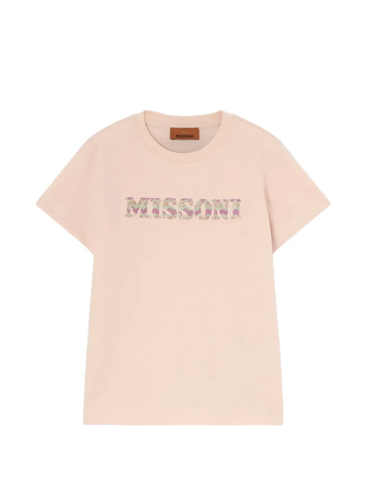 Missoni Kids ロゴTシャツ ピンク - 画像1