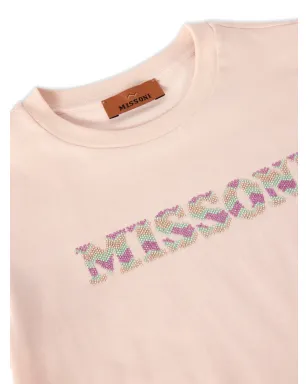 Missoni Kids ロゴTシャツ ピンク - サムネイル3
