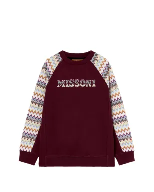 Missoni Kids ジグザグ柄スウェットシャツ - レッド - サムネイル1