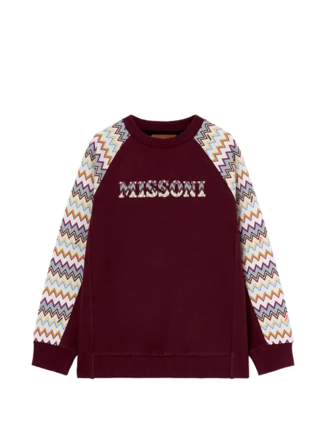 Missoni Kids Missoni Kids ジグザグ柄スウェットシャツ - レッドの商品画像