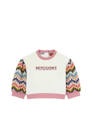 Missoni Kids チェボン柄袖スウェット - Neutrals - サムネイル1