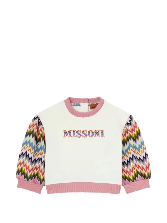 Missoni Kids Missoni Kids チェボン柄袖スウェット - Neutralsの商品画像