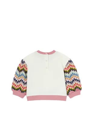 Missoni Kids チェボン柄袖スウェット - Neutrals - サムネイル2