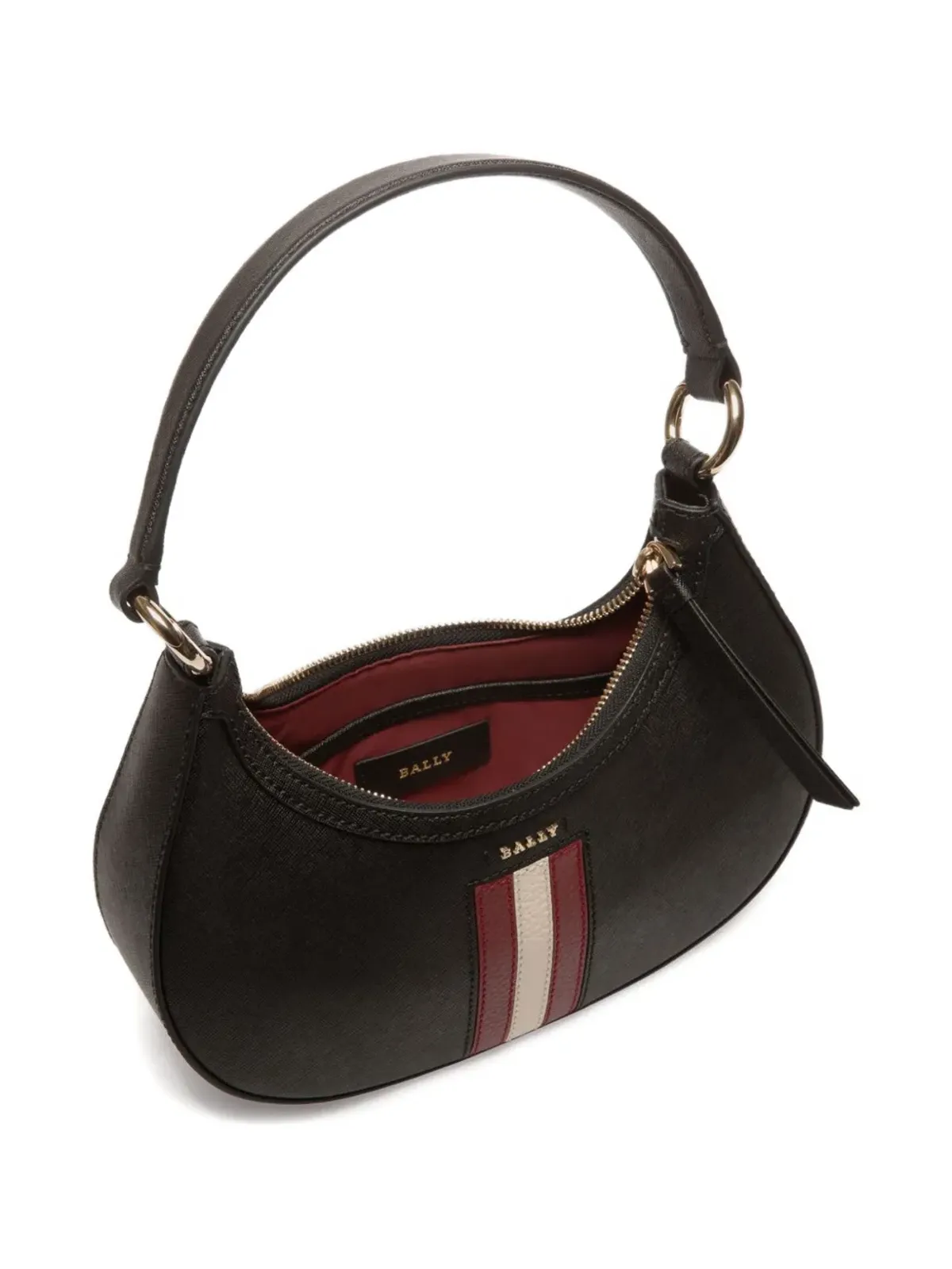 Bally 半月型ショルダーバッグ - ブラック - 画像5