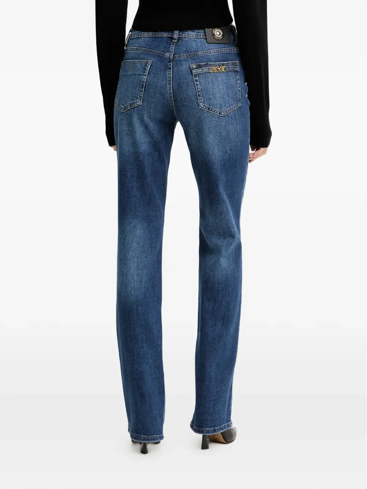 Versace Jeans Couture ロゴパッチ ベルトループ ジーンズ - 画像3